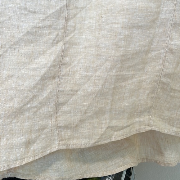 Halston oatmeal linen shirt dress - Picture 11 of 14